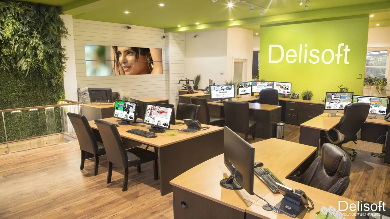 Espace de travail principal des bureaux de Delisoft